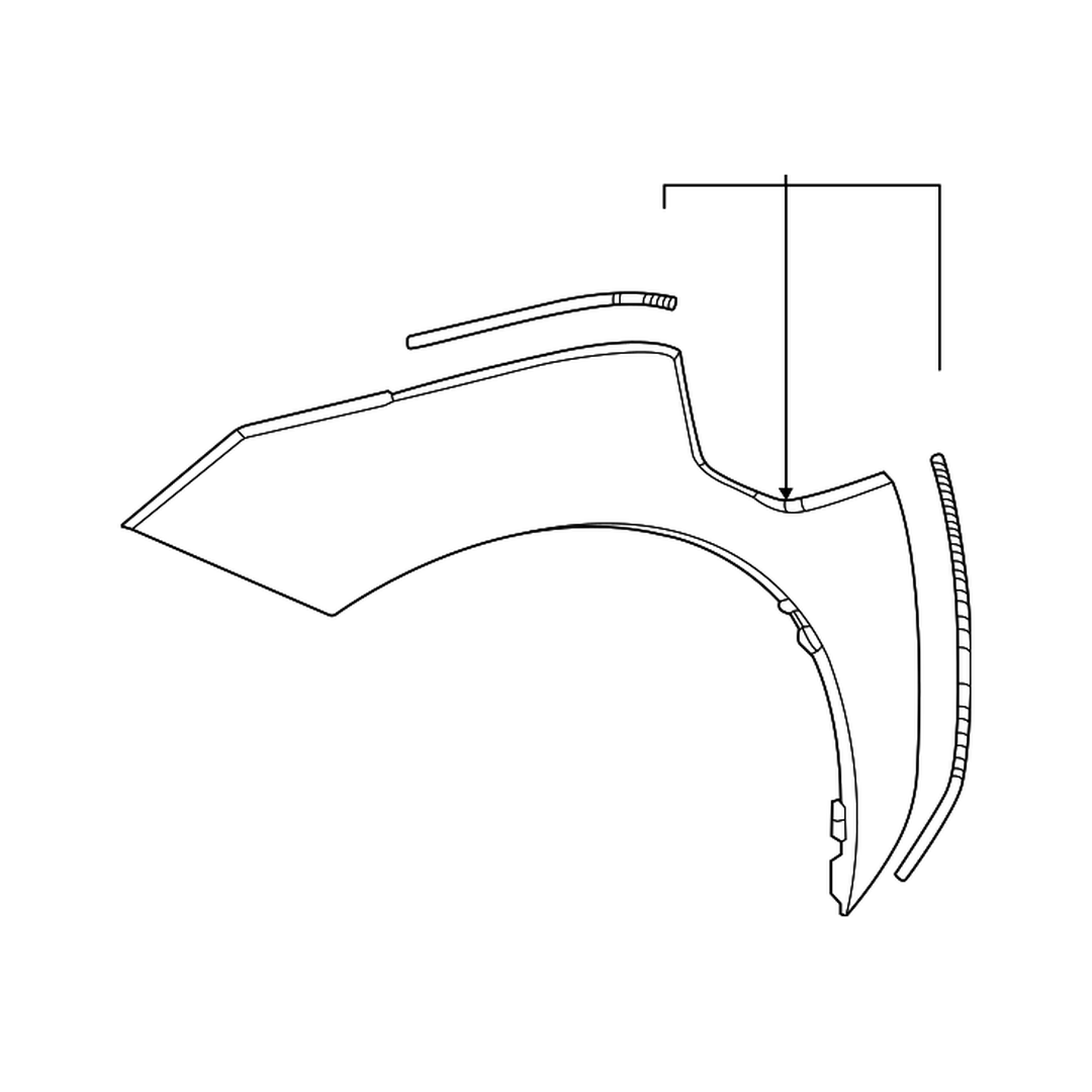 2023-2025 TOYOTA Front wheel opening molding Left Driver Side OEM# 7560242200 PL# TO1290126