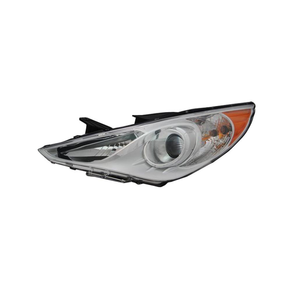 HYUNDAI SONATA HEAD LAMP ASSEMBLY LEFT (Driver Side) (HALOGEN) (GLS)(SILVER/CHR BEZEL) OEM#921013Q000 2011-2014 PL#HY2502159